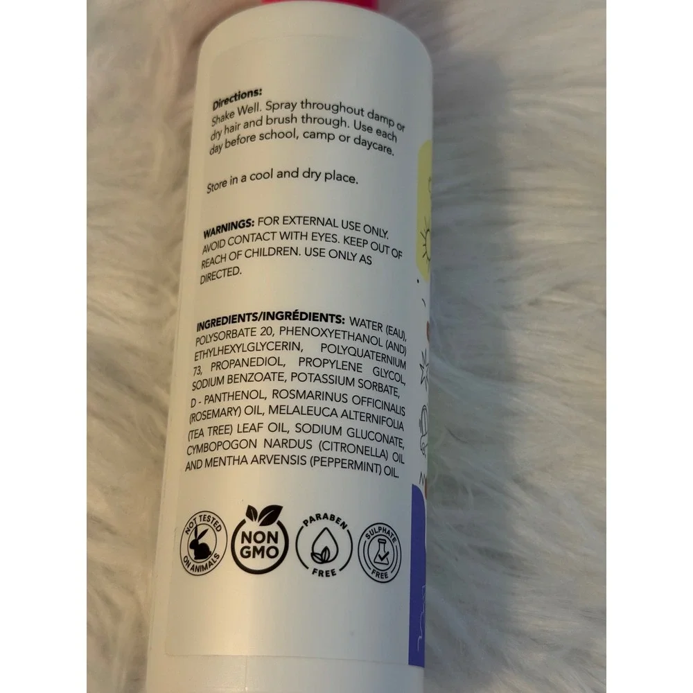 Natural Sense Kids Rosemary Hair Protection Spray 8oz Plant Based Daily Mist